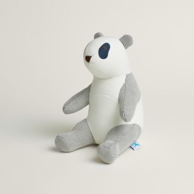Epopee Emile panda plush - Blue | Hermès Canada